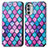 Leather Case Stands Fashionable Pattern Flip Cover Holder S02D for Motorola Moto G52j 5G Purple