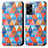 Leather Case Stands Fashionable Pattern Flip Cover Holder S02D for OnePlus Nord N300 5G