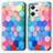 Leather Case Stands Fashionable Pattern Flip Cover Holder S02D for Oppo Reno7 A Colorful