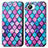 Leather Case Stands Fashionable Pattern Flip Cover Holder S02D for Realme Narzo 50i Prime Purple