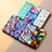 Leather Case Stands Fashionable Pattern Flip Cover Holder S02D for Samsung Galaxy A71 5G