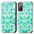 Leather Case Stands Fashionable Pattern Flip Cover Holder S02D for Samsung Galaxy S20 Lite 5G Green