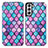 Leather Case Stands Fashionable Pattern Flip Cover Holder S02D for Samsung Galaxy S21 Plus 5G