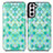 Leather Case Stands Fashionable Pattern Flip Cover Holder S02D for Samsung Galaxy S21 Plus 5G