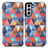 Leather Case Stands Fashionable Pattern Flip Cover Holder S02D for Samsung Galaxy S21 Plus 5G