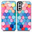 Leather Case Stands Fashionable Pattern Flip Cover Holder S02D for Samsung Galaxy S21 Plus 5G