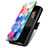 Leather Case Stands Fashionable Pattern Flip Cover Holder S02D for Samsung Galaxy Z Fold4 5G Colorful