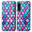 Leather Case Stands Fashionable Pattern Flip Cover Holder S02D for Sony Xperia 5 III Purple