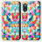 Leather Case Stands Fashionable Pattern Flip Cover Holder S02D for Sony Xperia Ace II SO-41B