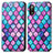 Leather Case Stands Fashionable Pattern Flip Cover Holder S02D for Sony Xperia Ace II SO-41B Purple