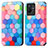 Leather Case Stands Fashionable Pattern Flip Cover Holder S02D for Vivo T2x 5G Colorful