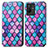 Leather Case Stands Fashionable Pattern Flip Cover Holder S02D for Vivo T2x 5G Purple
