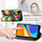 Leather Case Stands Fashionable Pattern Flip Cover Holder S02D for Xiaomi Redmi 10A 4G