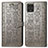 Leather Case Stands Fashionable Pattern Flip Cover Holder S03D for Google Pixel 4 Gray