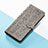 Leather Case Stands Fashionable Pattern Flip Cover Holder S03D for Google Pixel 4a 5G Gray