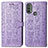 Leather Case Stands Fashionable Pattern Flip Cover Holder S03D for Motorola Moto E30