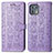 Leather Case Stands Fashionable Pattern Flip Cover Holder S03D for Motorola Moto Edge 20 Lite 5G Purple