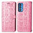 Leather Case Stands Fashionable Pattern Flip Cover Holder S03D for Motorola Moto Edge 20 Pro 5G