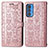 Leather Case Stands Fashionable Pattern Flip Cover Holder S03D for Motorola Moto Edge 20 Pro 5G