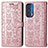 Leather Case Stands Fashionable Pattern Flip Cover Holder S03D for Motorola Moto Edge (2021) 5G