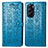 Leather Case Stands Fashionable Pattern Flip Cover Holder S03D for Motorola Moto Edge 30 Pro 5G Blue