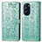 Leather Case Stands Fashionable Pattern Flip Cover Holder S03D for Motorola Moto Edge 30 Pro 5G Green