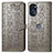 Leather Case Stands Fashionable Pattern Flip Cover Holder S03D for Motorola Moto G 5G (2022)