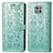 Leather Case Stands Fashionable Pattern Flip Cover Holder S03D for Motorola Moto G Power (2021) Green