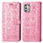 Leather Case Stands Fashionable Pattern Flip Cover Holder S03D for Motorola Moto G Stylus (2021) Pink