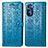 Leather Case Stands Fashionable Pattern Flip Cover Holder S03D for Motorola Moto G Stylus (2022) 5G Blue