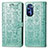 Leather Case Stands Fashionable Pattern Flip Cover Holder S03D for Motorola Moto G Stylus (2022) 5G Green