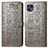 Leather Case Stands Fashionable Pattern Flip Cover Holder S03D for Motorola Moto G50 5G Gray