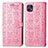 Leather Case Stands Fashionable Pattern Flip Cover Holder S03D for Motorola Moto G50 5G Pink