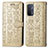 Leather Case Stands Fashionable Pattern Flip Cover Holder S03D for OnePlus Nord N200 5G