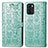 Leather Case Stands Fashionable Pattern Flip Cover Holder S03D for Oppo Reno6 Z 5G Green