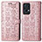 Leather Case Stands Fashionable Pattern Flip Cover Holder S03D for Oppo Reno7 Pro 5G