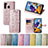Leather Case Stands Fashionable Pattern Flip Cover Holder S03D for Samsung Galaxy A21