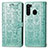 Leather Case Stands Fashionable Pattern Flip Cover Holder S03D for Samsung Galaxy A21