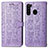 Leather Case Stands Fashionable Pattern Flip Cover Holder S03D for Samsung Galaxy A21