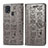 Leather Case Stands Fashionable Pattern Flip Cover Holder S03D for Samsung Galaxy M31 Gray