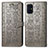 Leather Case Stands Fashionable Pattern Flip Cover Holder S03D for Samsung Galaxy M31s Gray