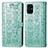 Leather Case Stands Fashionable Pattern Flip Cover Holder S03D for Samsung Galaxy M31s Green