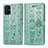 Leather Case Stands Fashionable Pattern Flip Cover Holder S03D for Samsung Galaxy M51 Green
