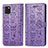 Leather Case Stands Fashionable Pattern Flip Cover Holder S03D for Samsung Galaxy Note 10 Lite Purple