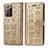 Leather Case Stands Fashionable Pattern Flip Cover Holder S03D for Samsung Galaxy Note 20 Ultra 5G