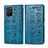 Leather Case Stands Fashionable Pattern Flip Cover Holder S03D for Samsung Galaxy S10 Lite Blue