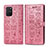 Leather Case Stands Fashionable Pattern Flip Cover Holder S03D for Samsung Galaxy S10 Lite Rose Gold