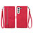 Leather Case Stands Fashionable Pattern Flip Cover Holder S03D for Samsung Galaxy S21 5G