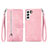 Leather Case Stands Fashionable Pattern Flip Cover Holder S03D for Samsung Galaxy S21 Plus 5G