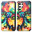 Leather Case Stands Fashionable Pattern Flip Cover Holder S03D for Samsung Galaxy S21 Ultra 5G